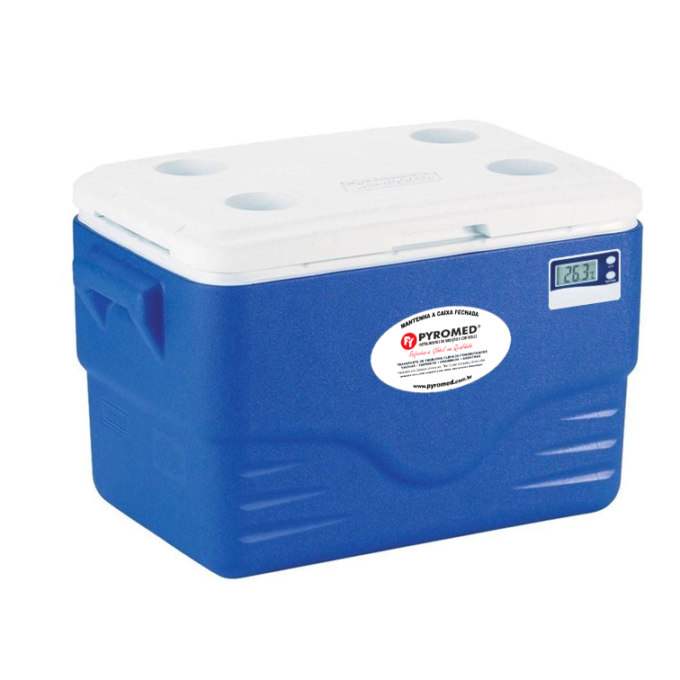 CAIXA TÉRMICA 34 LITROS (36QT) COM TERMÔMETRO MÁXIMA E MÍNIMA DIGITAL | PYROMED® – COLEMAN